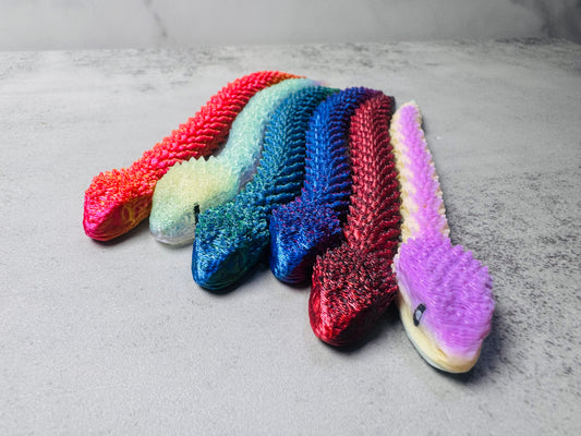 3D Printed Articulated Baby Snakes RTS