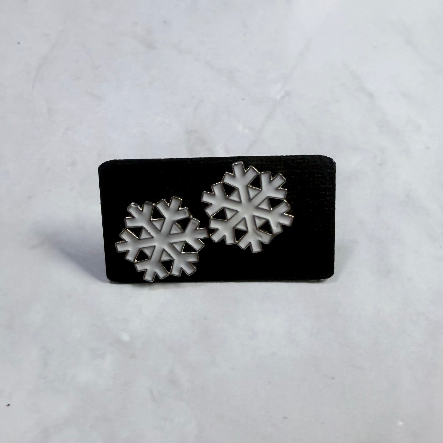 White Snowflake Stud Earring