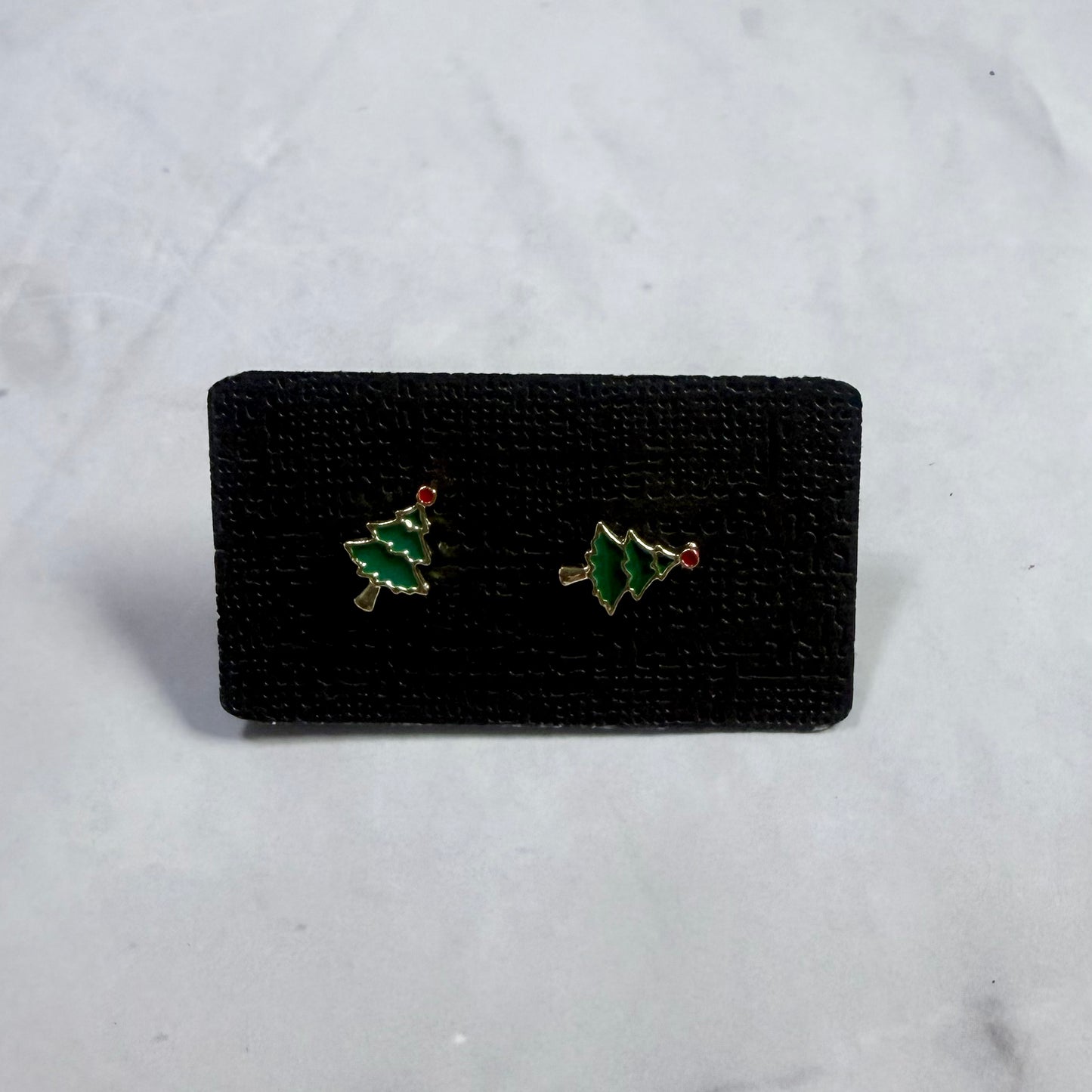 Tiny Metal Tree Stud Earring