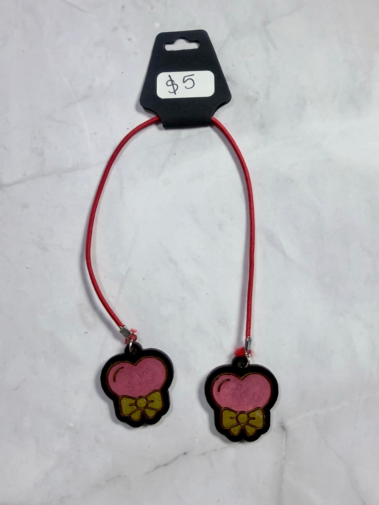 Heart with Bow String Bookmark
