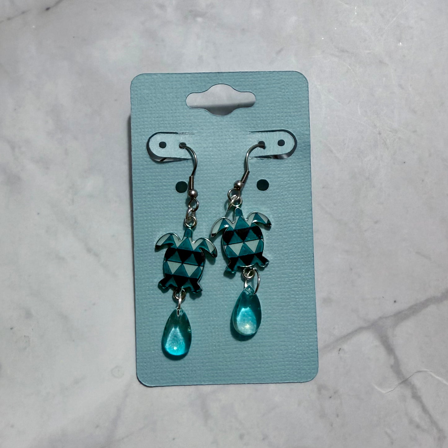 Shades of Teal Turtle Dangle
