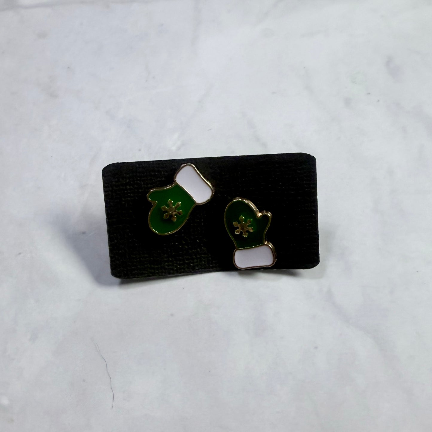Green Mitten Stud Earring