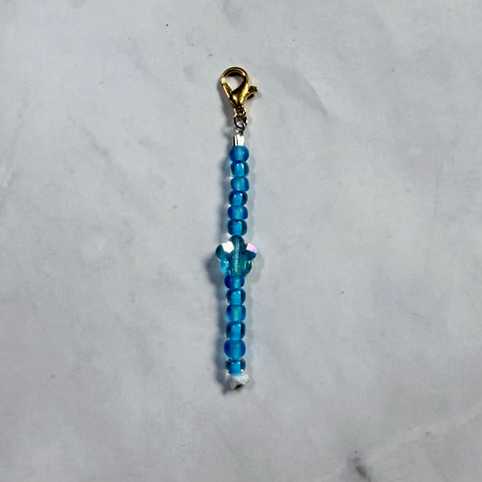Blue Flower Dust Plug Charm
