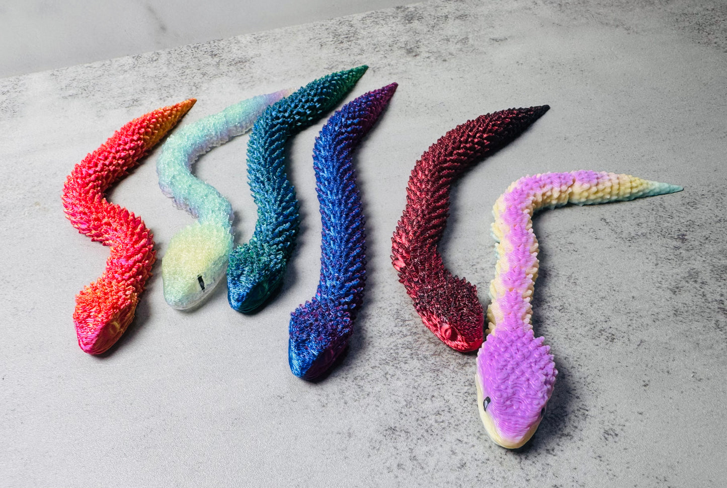 3D Printed Articulated Baby Snakes RTS