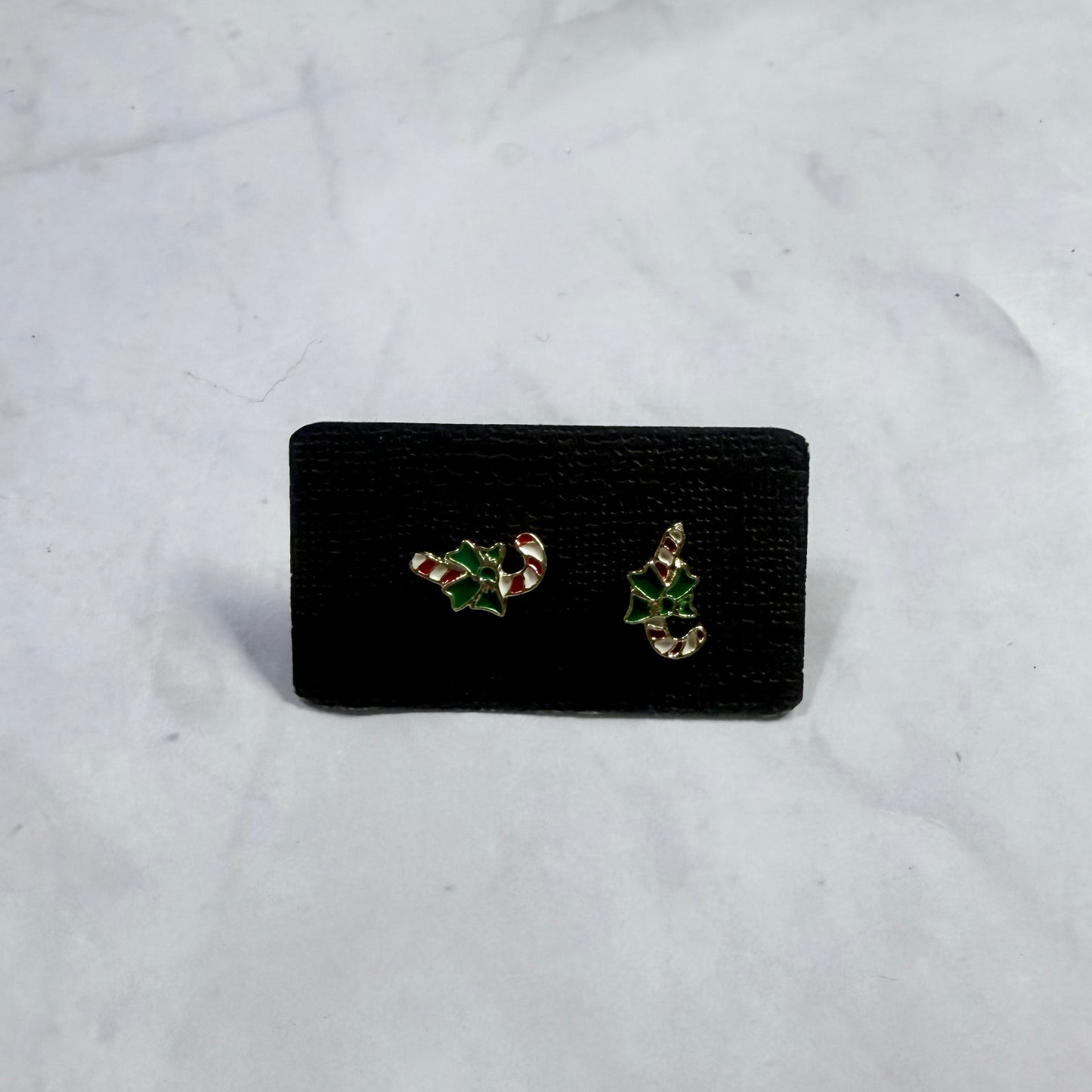 Peppermint Candy Cane Stud Earring