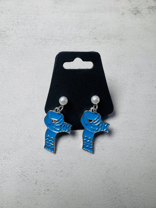 Blue Winter Scarf Dangle