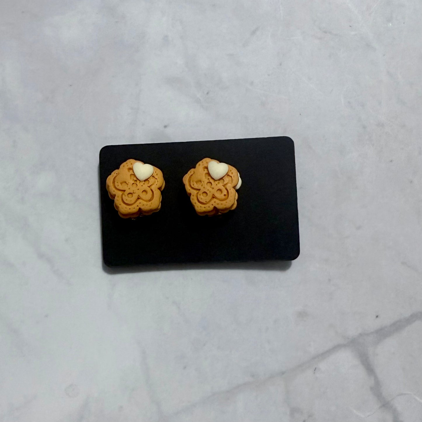 Biscuit Sweet CLIP ON Dangle Earring
