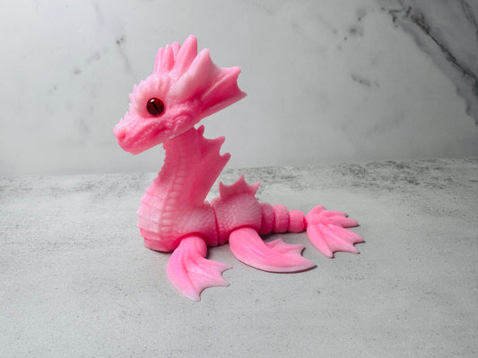 3D Printed Articulated Pink Sea Dragon (RTS)