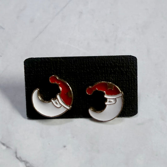 Moon Santa Stud Earring