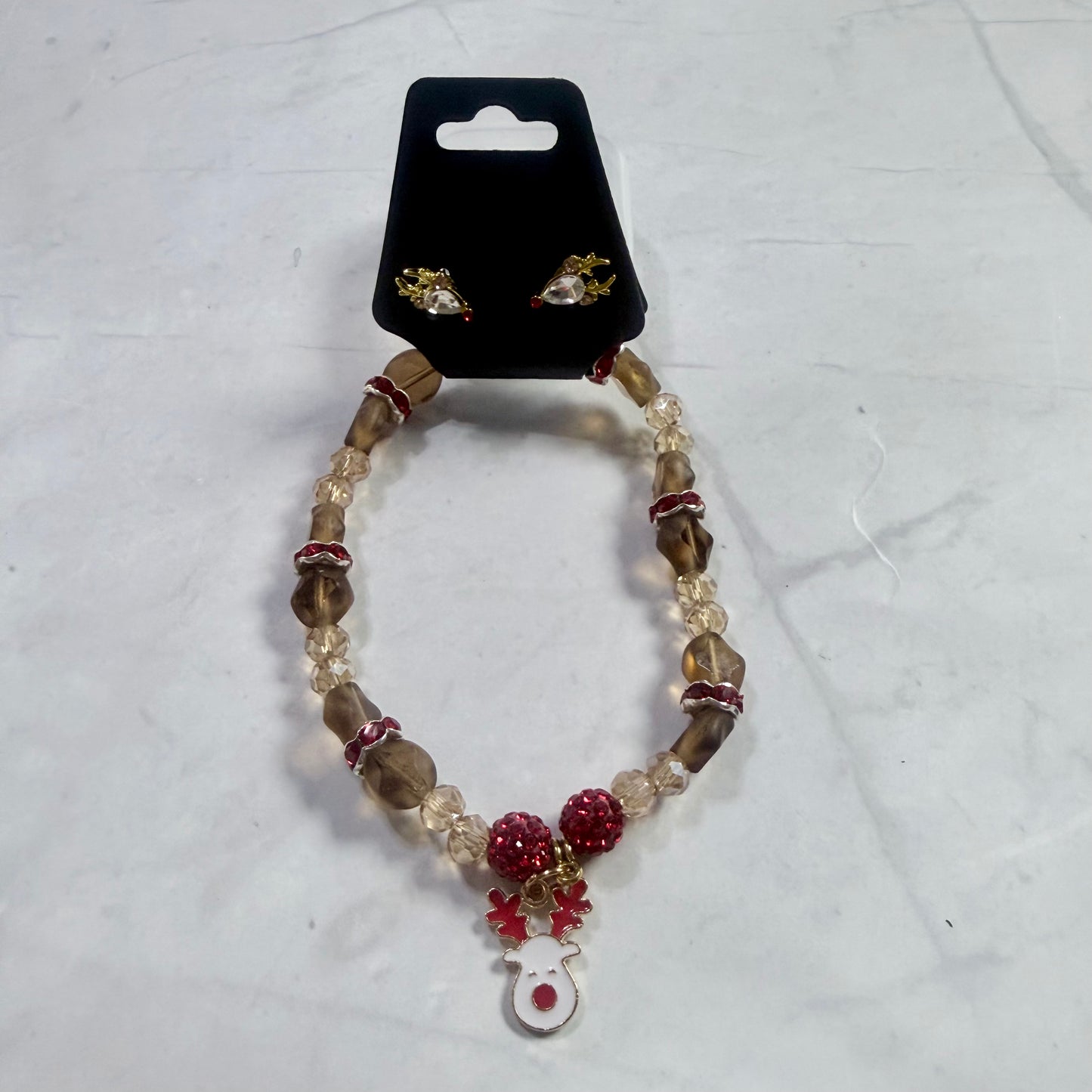 Reindeer Bracelet and Earring Set