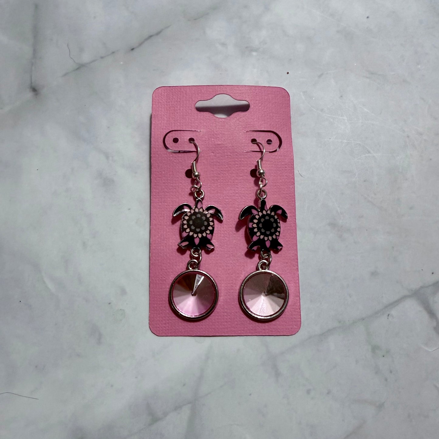 Black/Pink Turtle Dangle