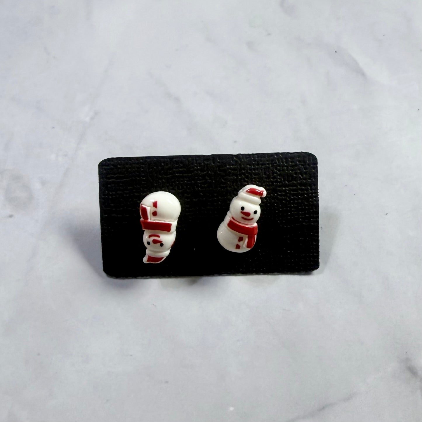 Snowman Resin Stud Earring