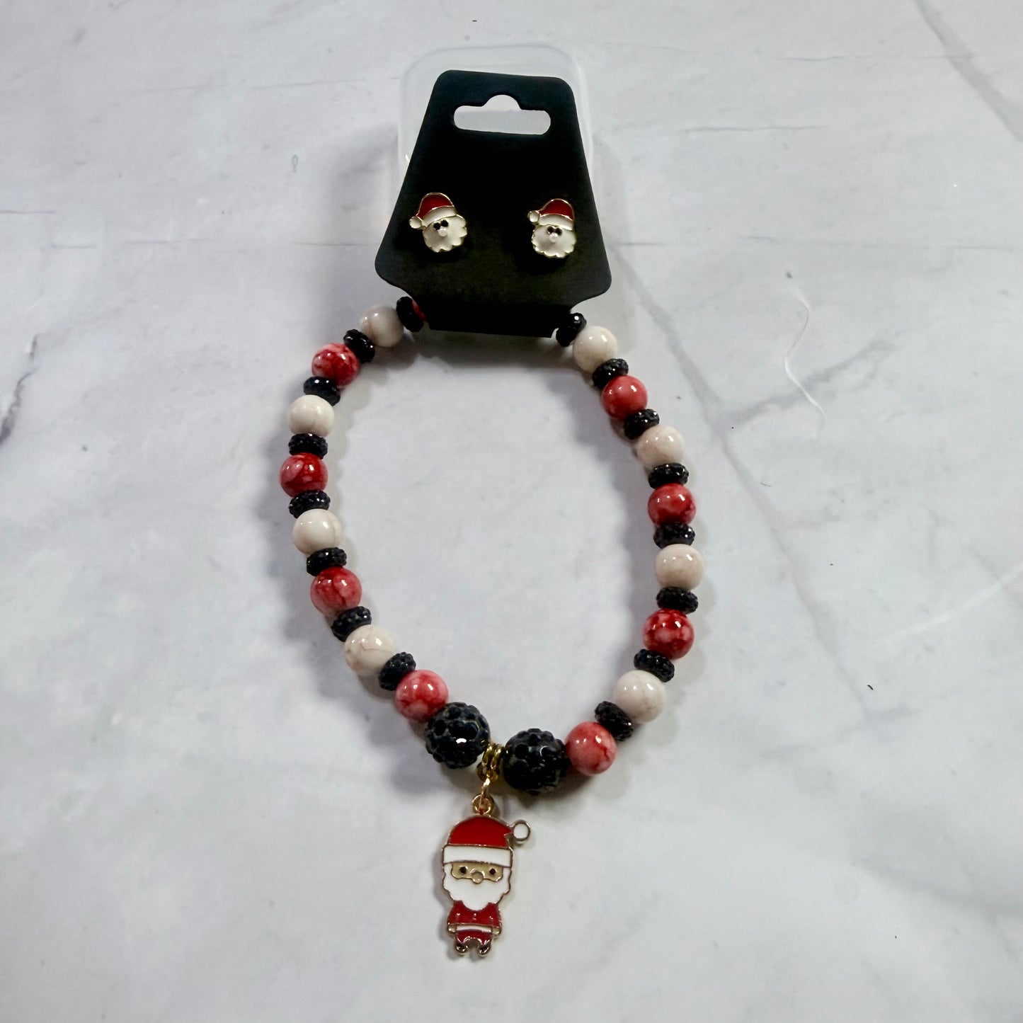 Santa Bracelet and Earring Set
