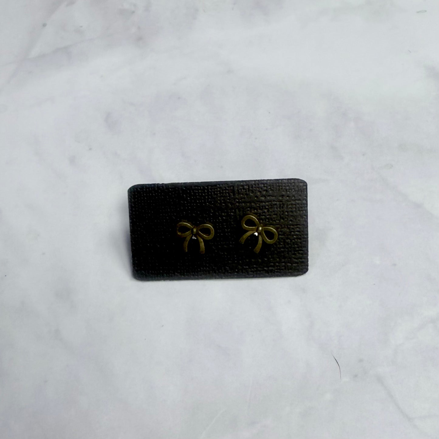 Bronze Bow Stud Earring