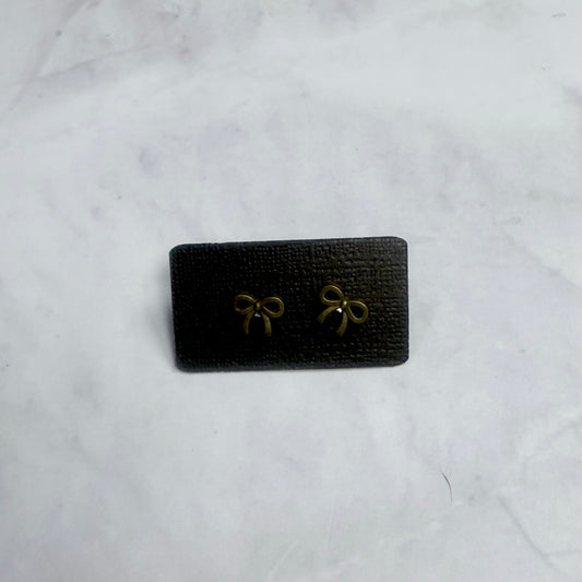 Bronze Bow Stud Earring