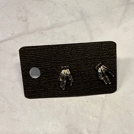 Skelton Hand Stud Earring
