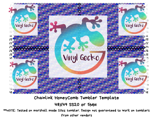 ChainLink Honeycomb Tumbler Template 48X49 (SS20 or 5mm)
