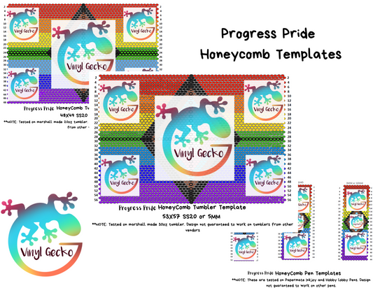 Progress Pride Honeycomb Template