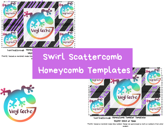 Swirl Scattercomb Honeycomb Template