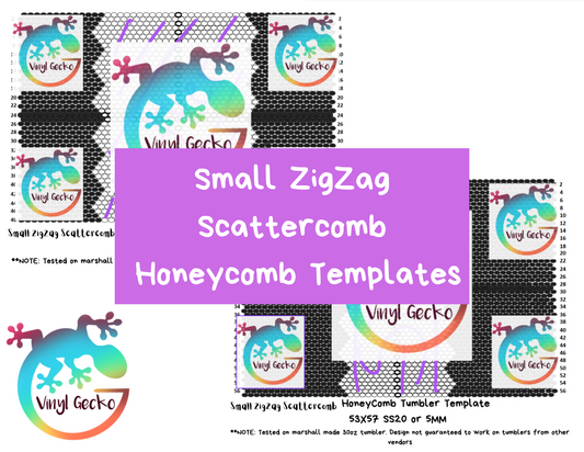 Small ZigZag Scattercomb Honeycomb Template