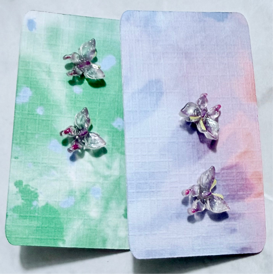 Purple Butterfly Stud Earring