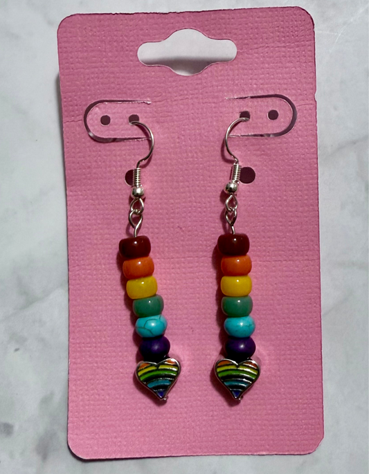 Rainbow Heart Dangle