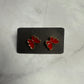 Red Butterfly Stud Earrings