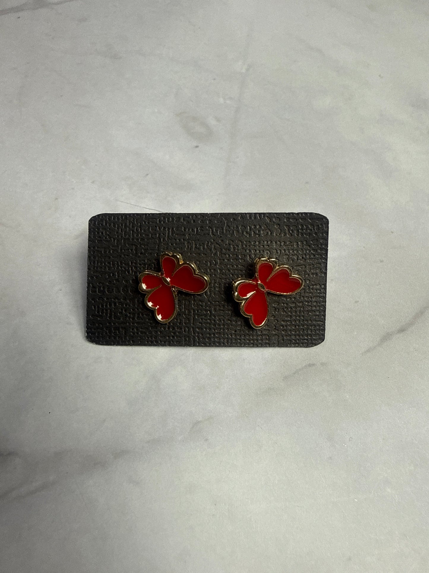 Red Butterfly Stud Earrings