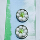 White Rhinestone Flower Stud Earring