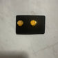 Light Orange Druzy CLIP ON Stud Earring