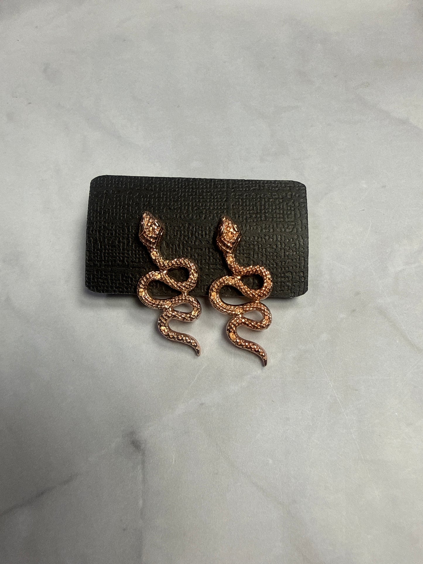 Rose Gold Snake Stud Earrings