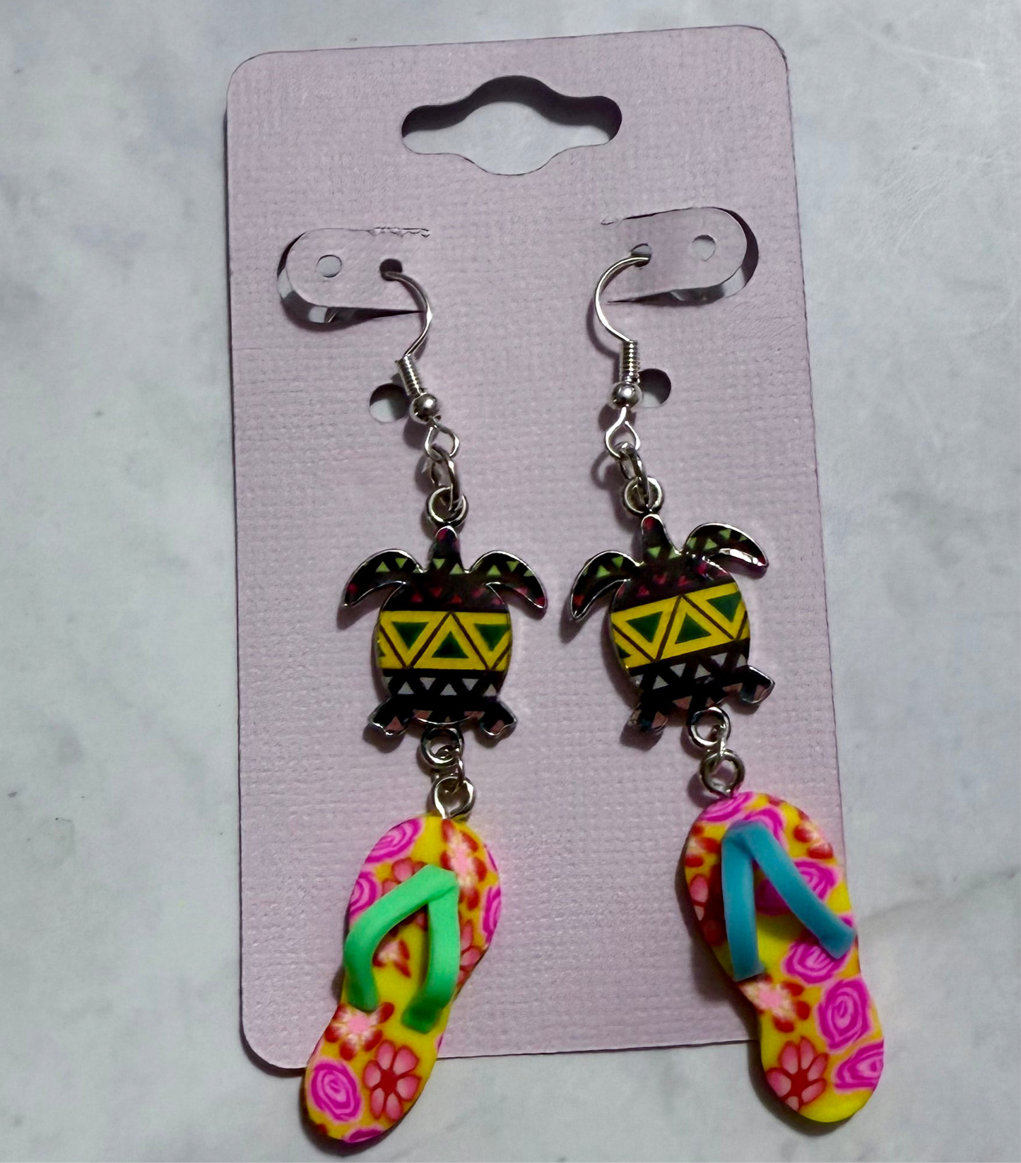 Mismatch floppy Turtle Dangle