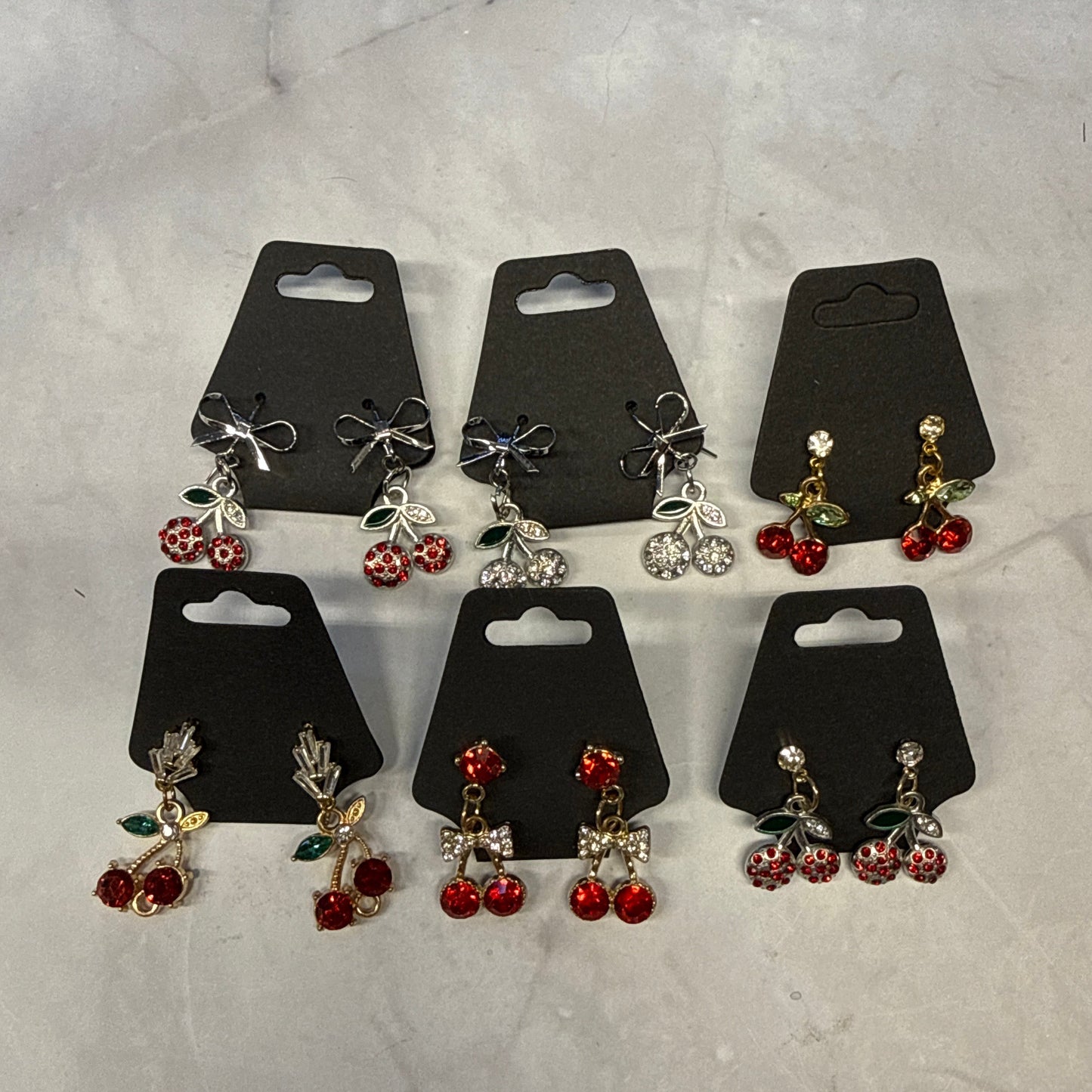 Cherry Stud Dangle Earring