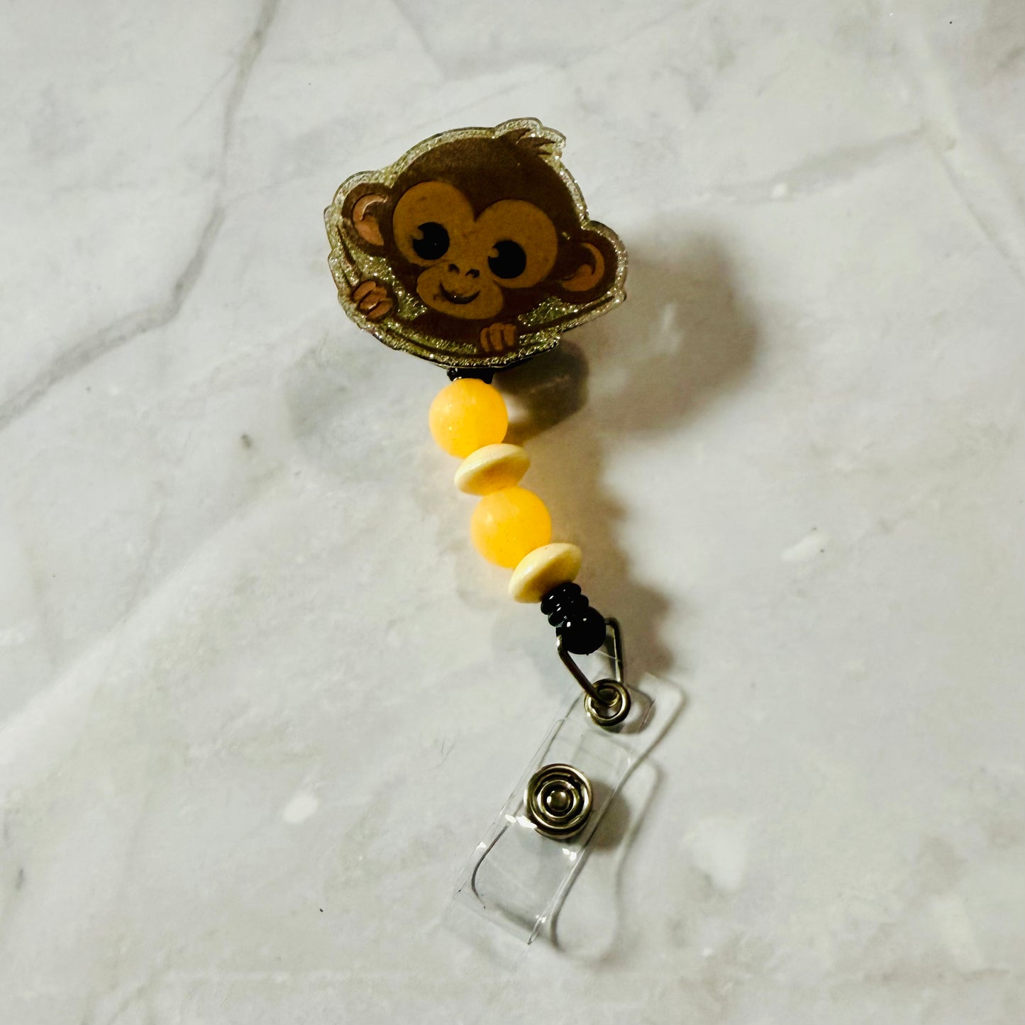 Monkey Badge Reel Clip