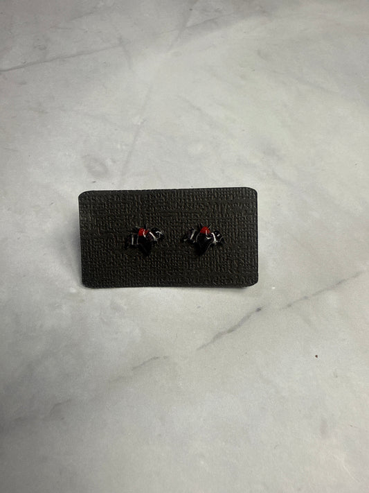 Black Bat Stud Earrings