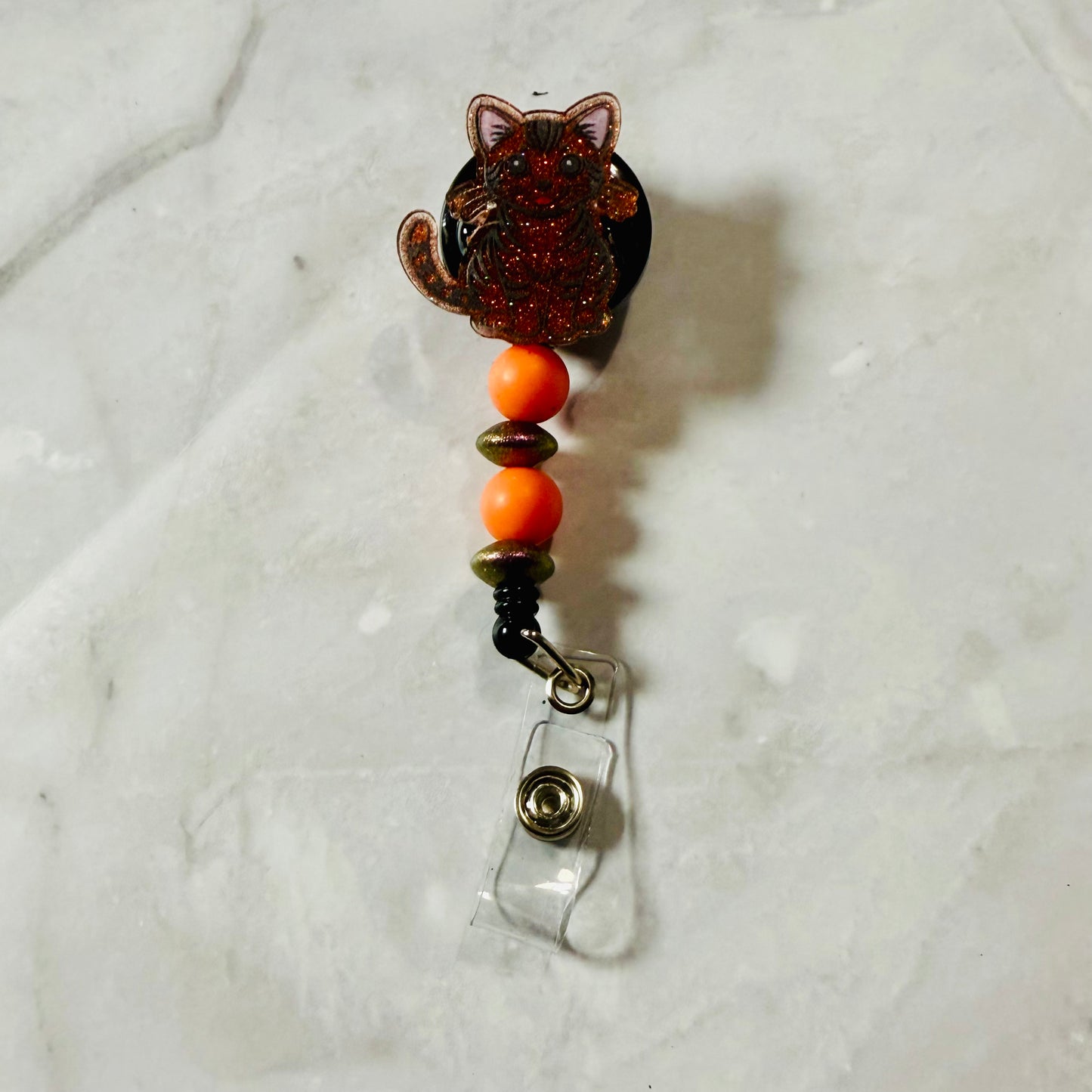 Kitty Cat Badge Reel Clip