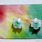 Light Teal Flower Stud Earring