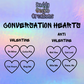 Conversation Heart Acrylic Blank 4 Pack