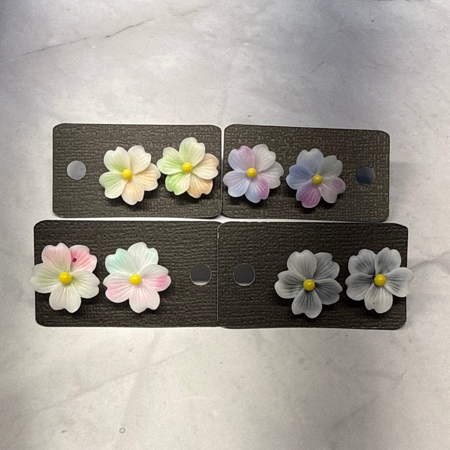 Watercolor Flower Stud Earring