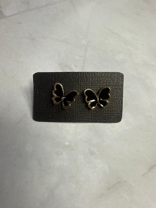 Black Butterfly Stud Earrings
