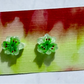 Green Flower Stud Earring