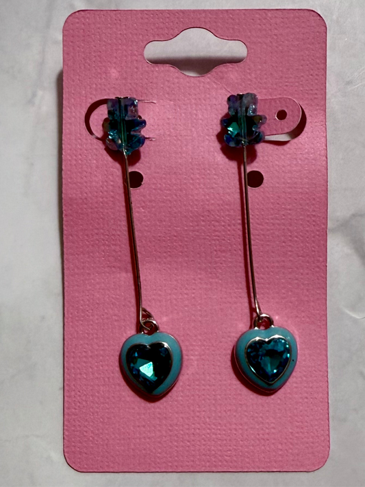 Blue Heart Bear Dangle