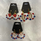Hand Beaded Sports Stud Dangle Earring
