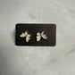 White Butterfly Stud Earrings