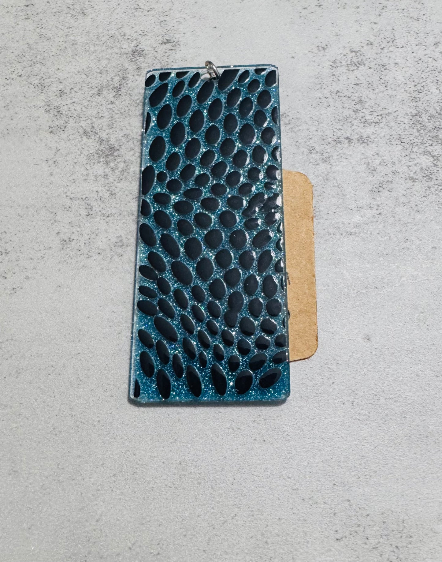 Snake skin Resin Keychain