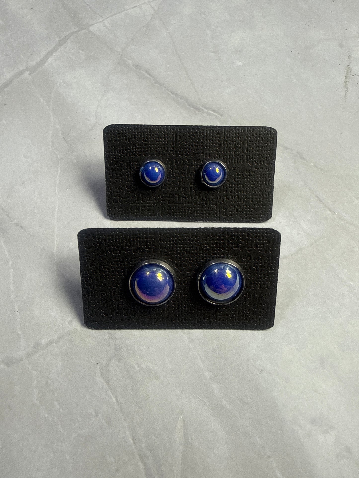 Blue AB Stud Earrings