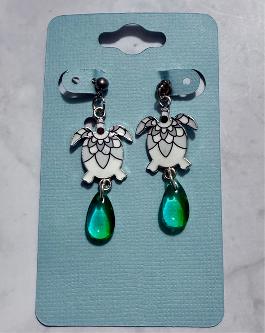 White Turtle Dangle
