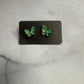 Teal Butterfly Stud Earrings