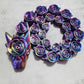 3D printed Rose Snake dark rainbow