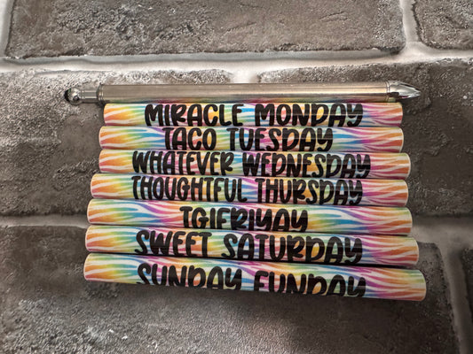 Days of the Week Pen Set